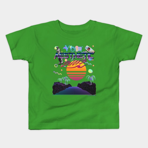 A E S T H E T I C Kids T-Shirt by WallHaxx